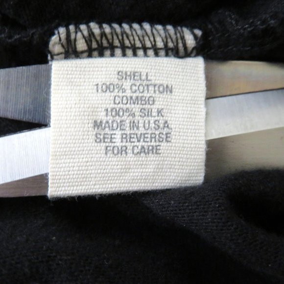 Vintage Elizabeth & James Layered Tunic Tank Top S Black Silk Cotton Small Snags - Picture 10 of 16